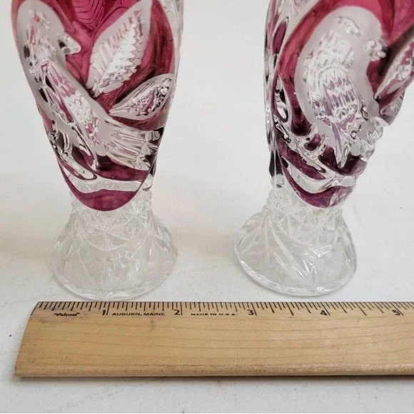 HOFBAUER GERMANY
BYRDES RUBY SALT AND PEPPER SHAKERS VINTAGE - Picture 3 of 5